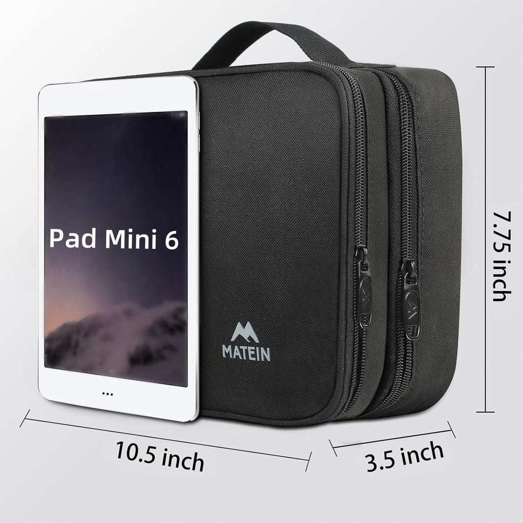 Professional Electronics Organizer Travel Case - Black Cable Management Bag