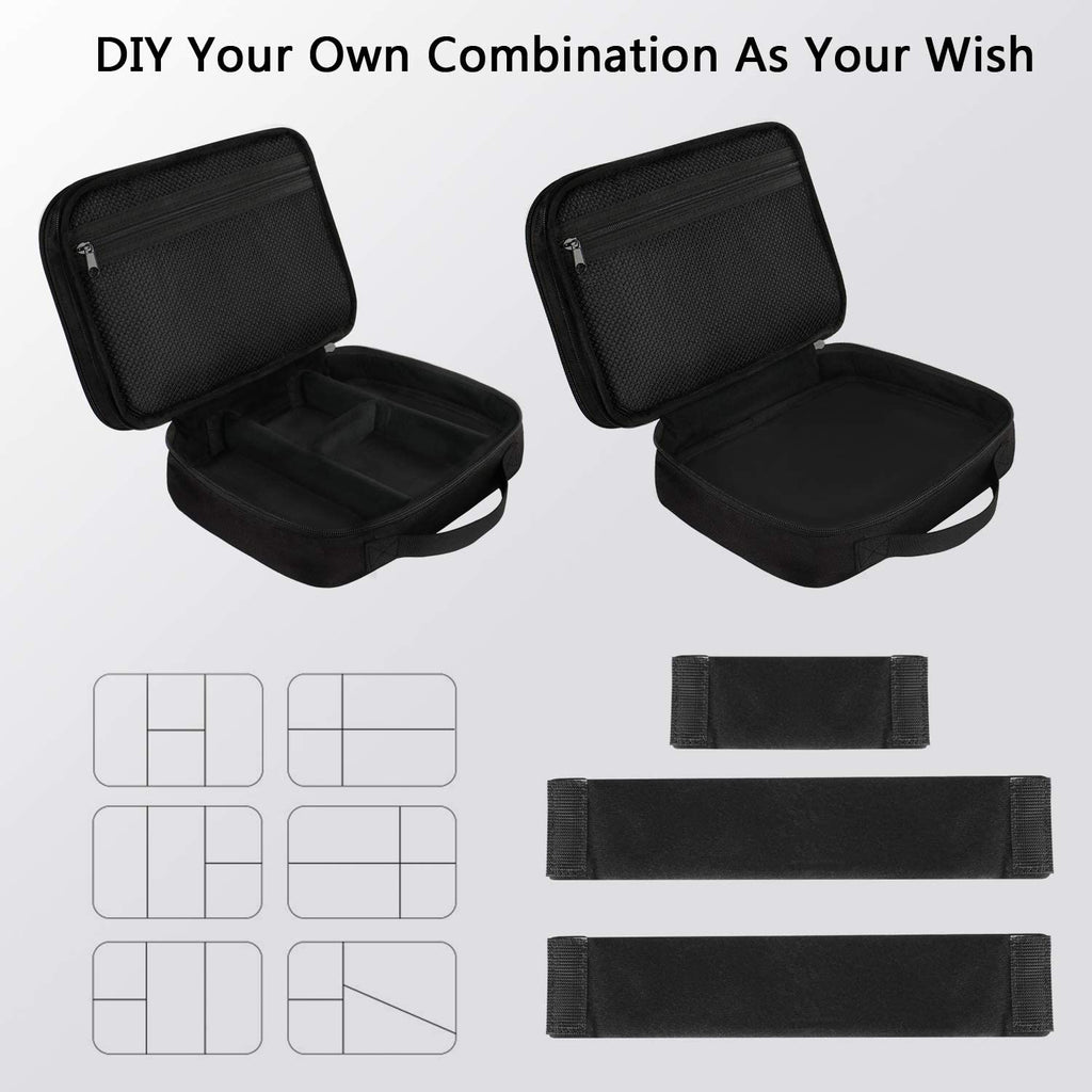 Professional Electronics Organizer Travel Case - Black Cable Management Bag