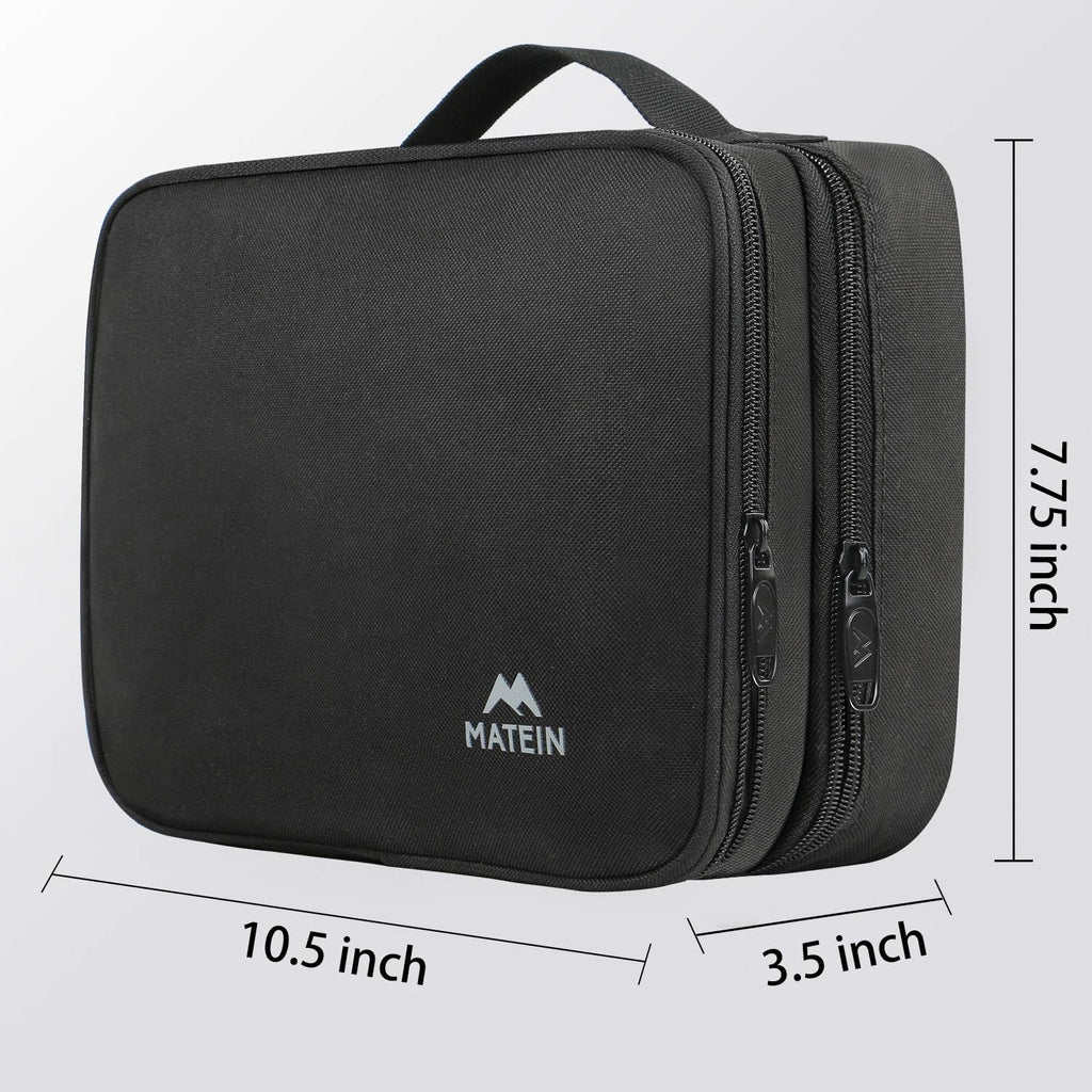 Professional Electronics Organizer Travel Case - Black Cable Management Bag