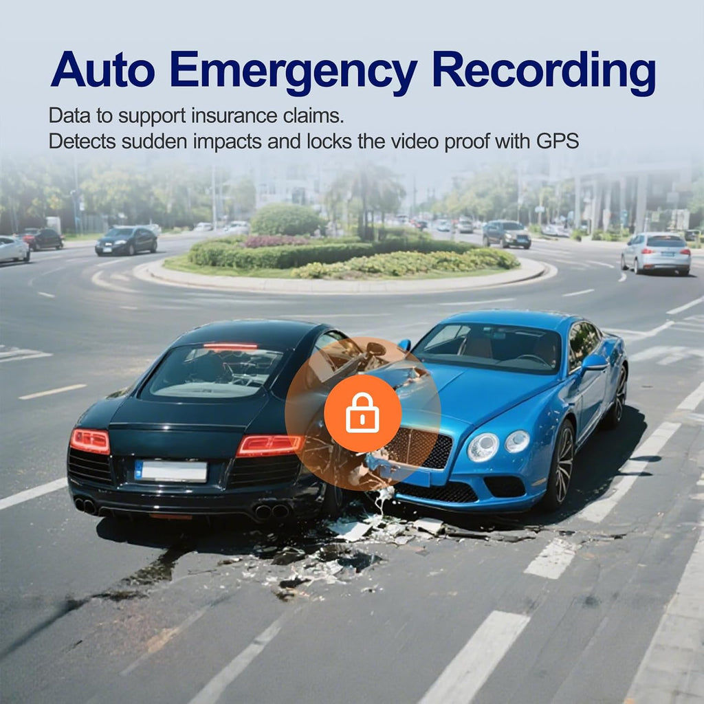 1080P 3 Channel Dash Cam Front and Rear Cabin Recording, 2.0" IPS Screen Camara Para Carro, G-Sensor, Night Vision Loop Recording, Motion Detection, Heatproof, Electronics Max 64GB Support