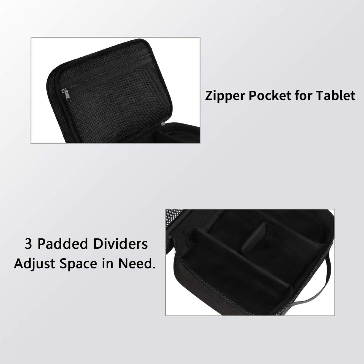 Professional Electronics Organizer Travel Case - Black Cable Management Bag