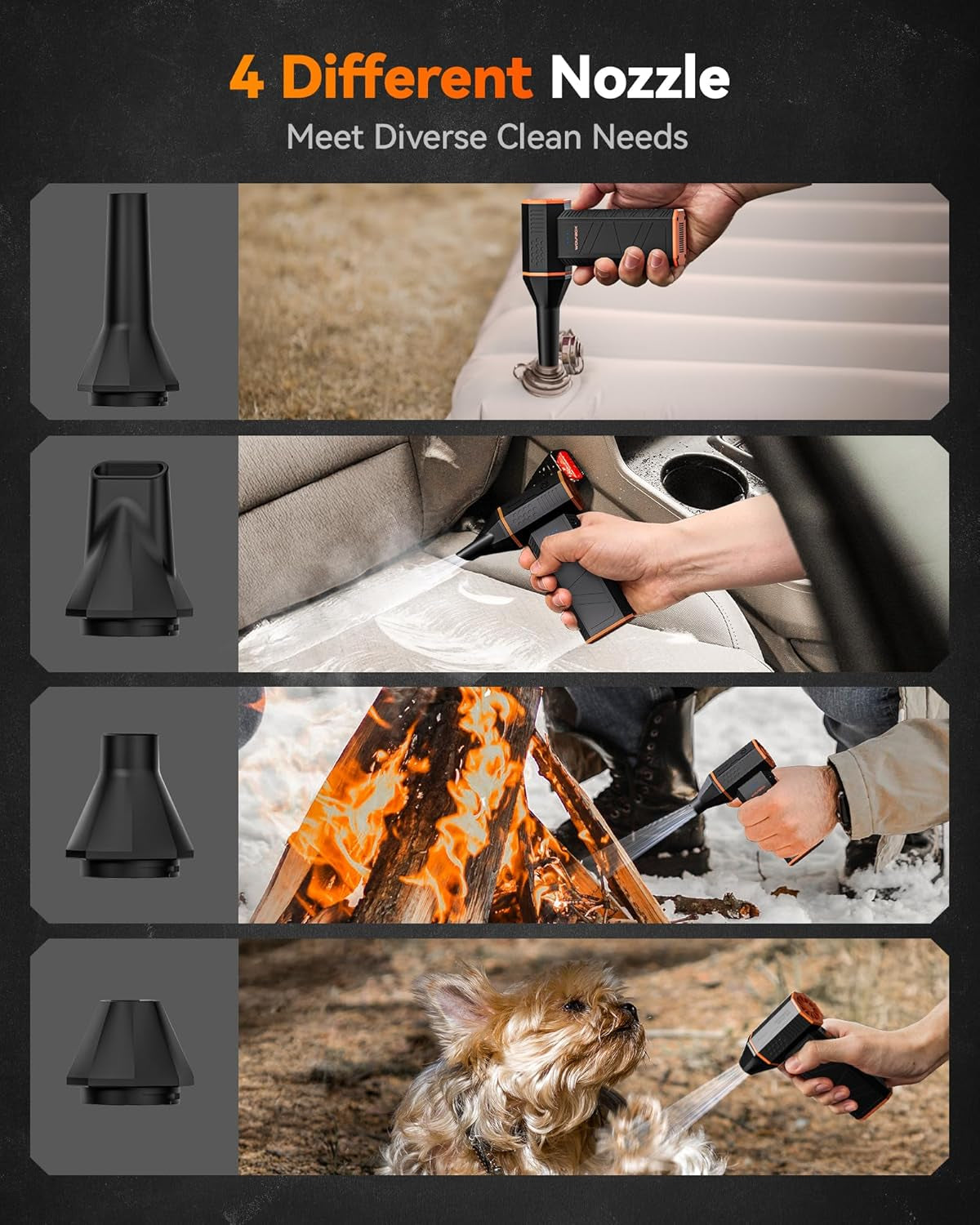 Megaflow 50 Compressed Air Duster, 110,000 RPM, 3-Gear Adjustable